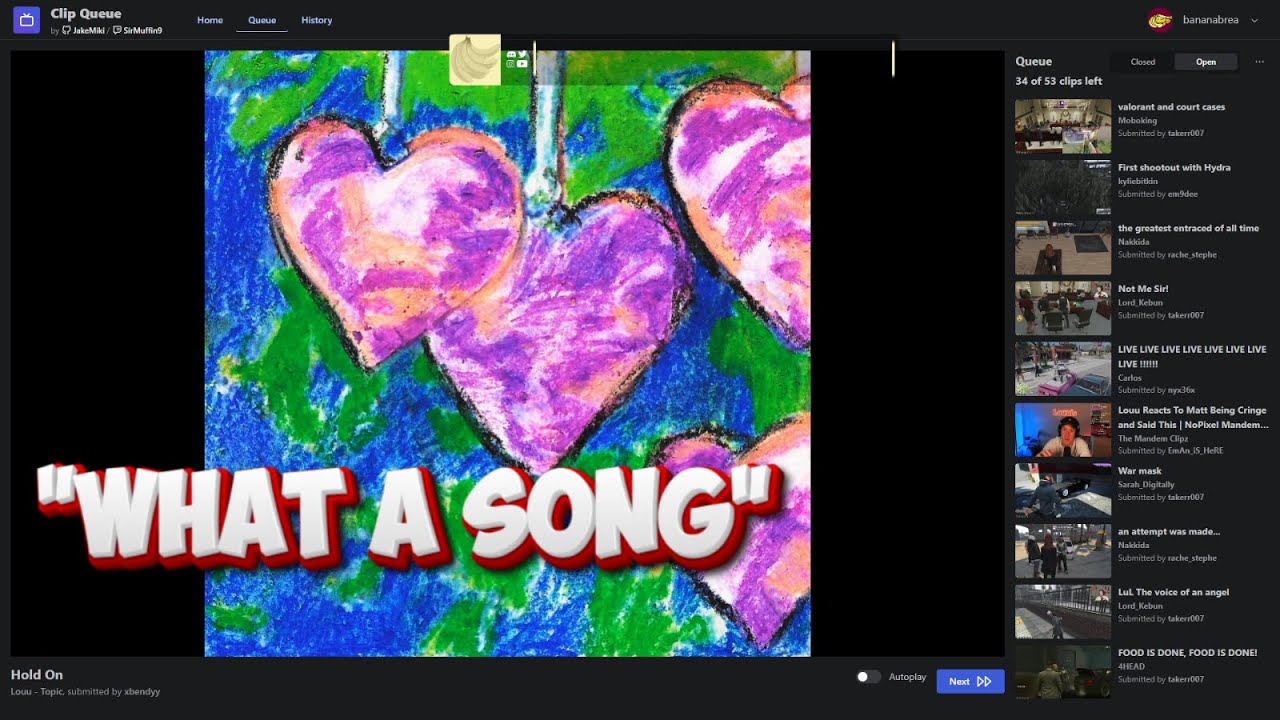 BANANABREA Reacts To LOUU - HOLD ON | NoPixel Mandem