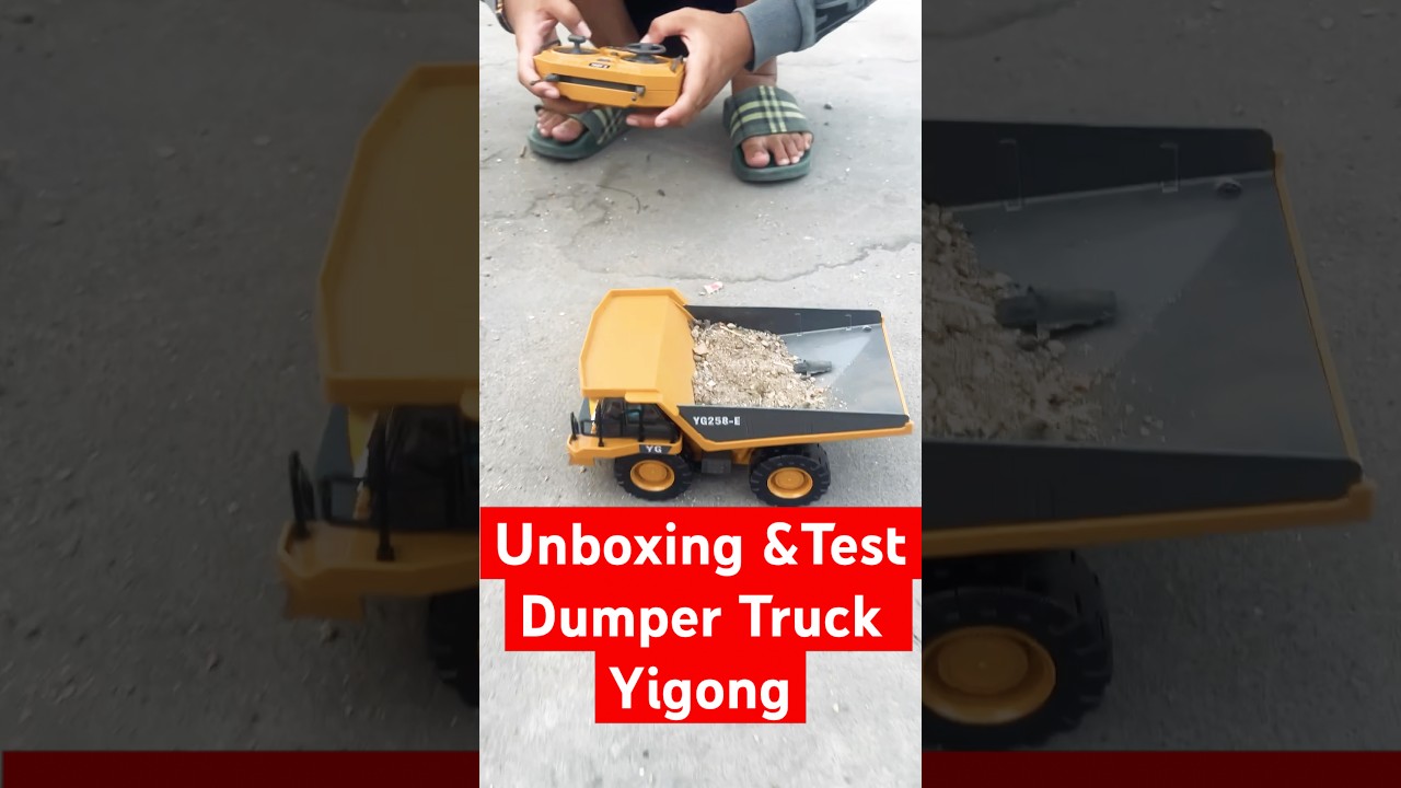 Unboxing & Testing RC Dump Truck Toy Yigong YG258-E model, 2.4G remote-controlled 