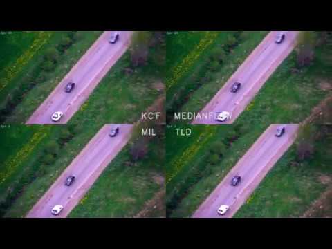 Test of 4 tracking algorithms from OpenCV / test05 / UAV pursuing car