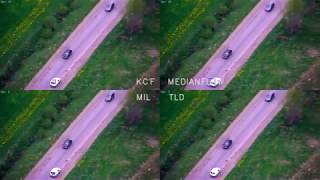 Test of 4 tracking algorithms from OpenCV / test05 / UAV pursuing car Wealth