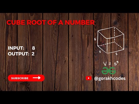 Cube root of a number || @GeeksforGeeks  || Problem Solving || Solution || Gorakh Codes