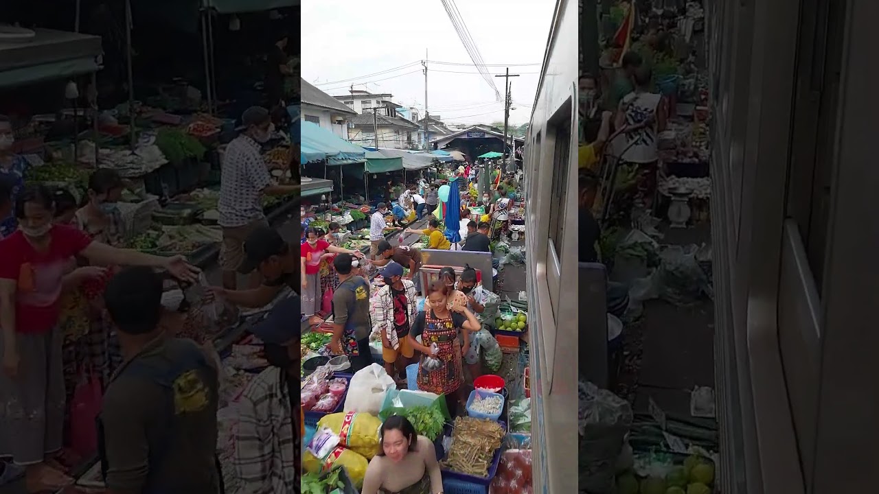 Riding the Mae Klong Line - Arriving at Mahachai Station