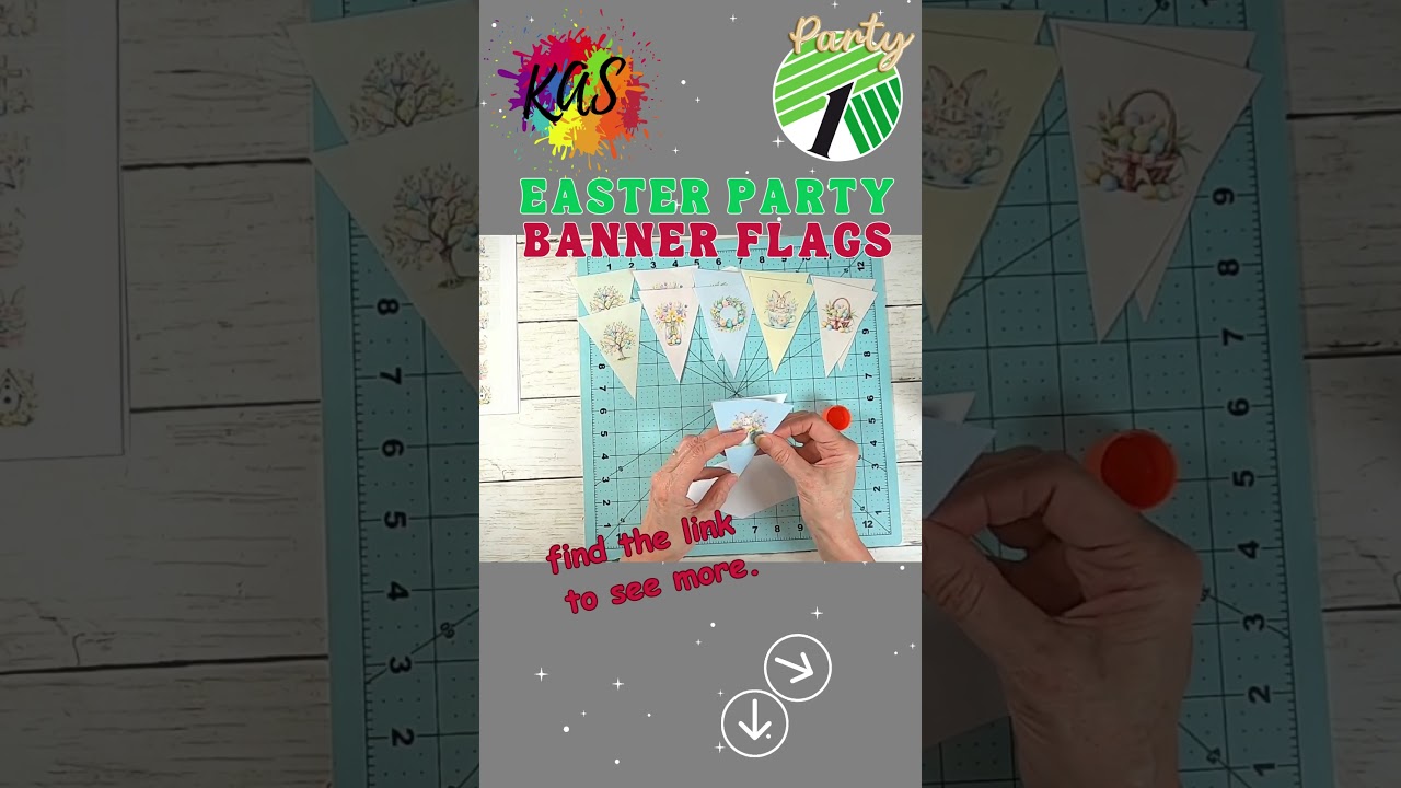 LOOK AT THIS CUTE EASTER PARTY BANNER FLAGS BUNDLE PRINTABLE DOWNLOAD Easy Party Favors to DIY Craft
