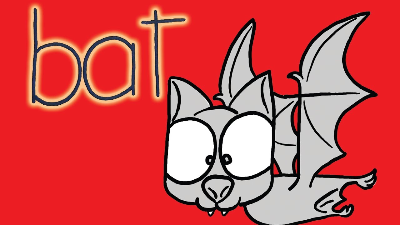 How to turn Words Bat Into a Cartoon Bat Lê Phong Giao Art YouTube