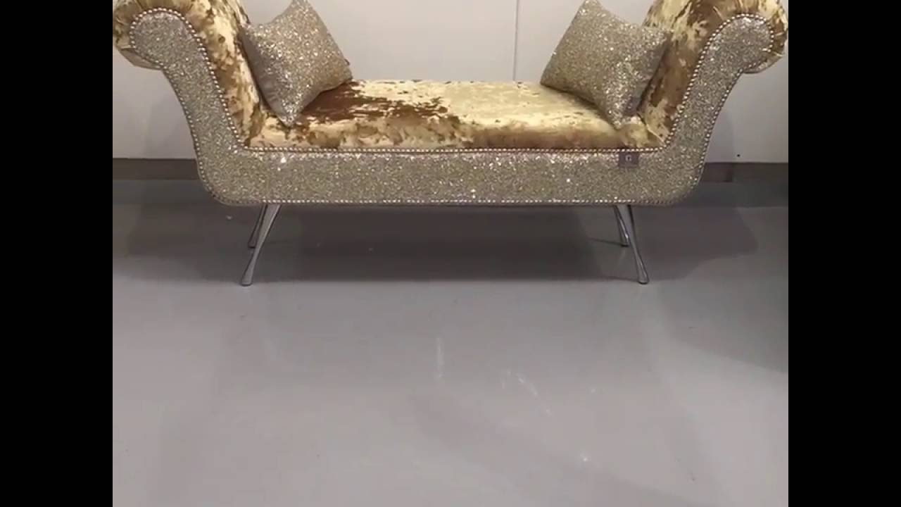 The Glitter Furniture Company Gold Glitter Chaise YouTube