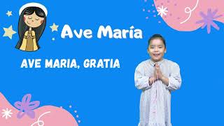 Oración para niños. Ave María en Español y Latín con Emma Zhang