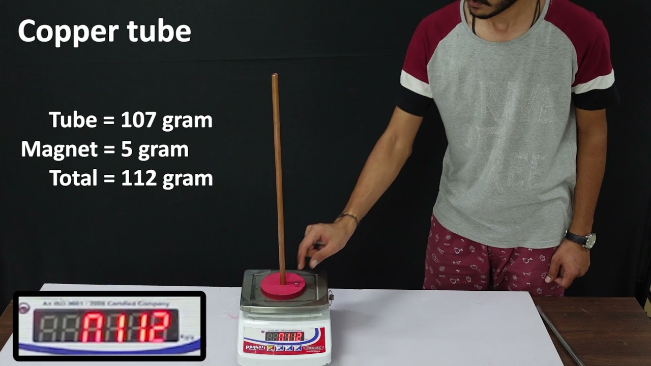 Lenz's law and ActionReaction demonstration falling in copper