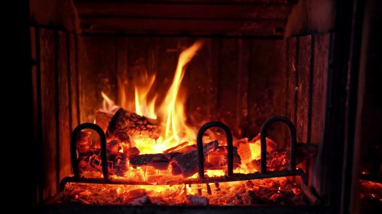 Fireplace background video