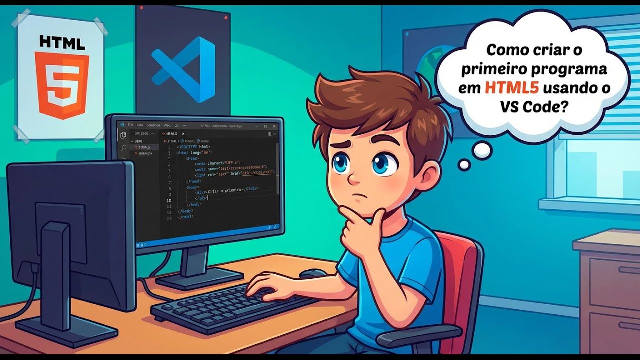 COMO CRIAR O PRIMEIRO PROGRAMA EM HTML5 USANDO O VS CODE?🤔 ...