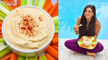 The BEST Fullyraw Vegan Hummus Recipe EVER!...in the Kitchen with Dad! #approved