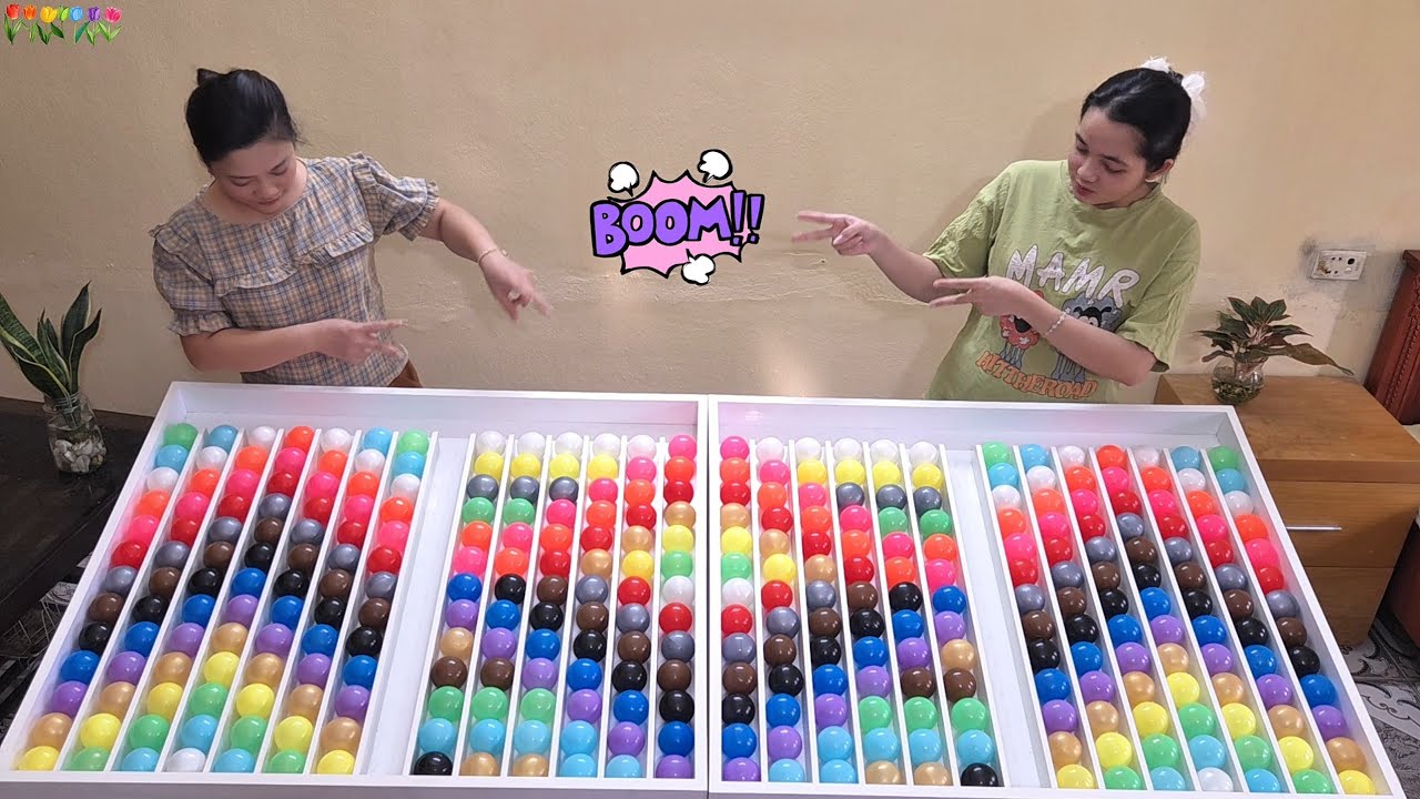 😂 Two Players Chaos in Color Ball Sorting | Satisfying ASMR Puzzle Showdown
