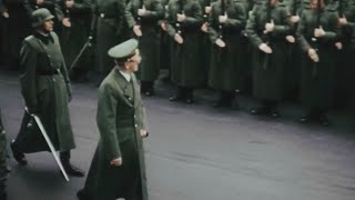 Hitler Declares War On USA At Reichstag (December 1941) Rare German Colorized Newsreel