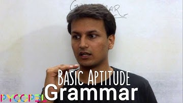 Grammar Introduction (Aptitude Test) Video l Pyoopel.com