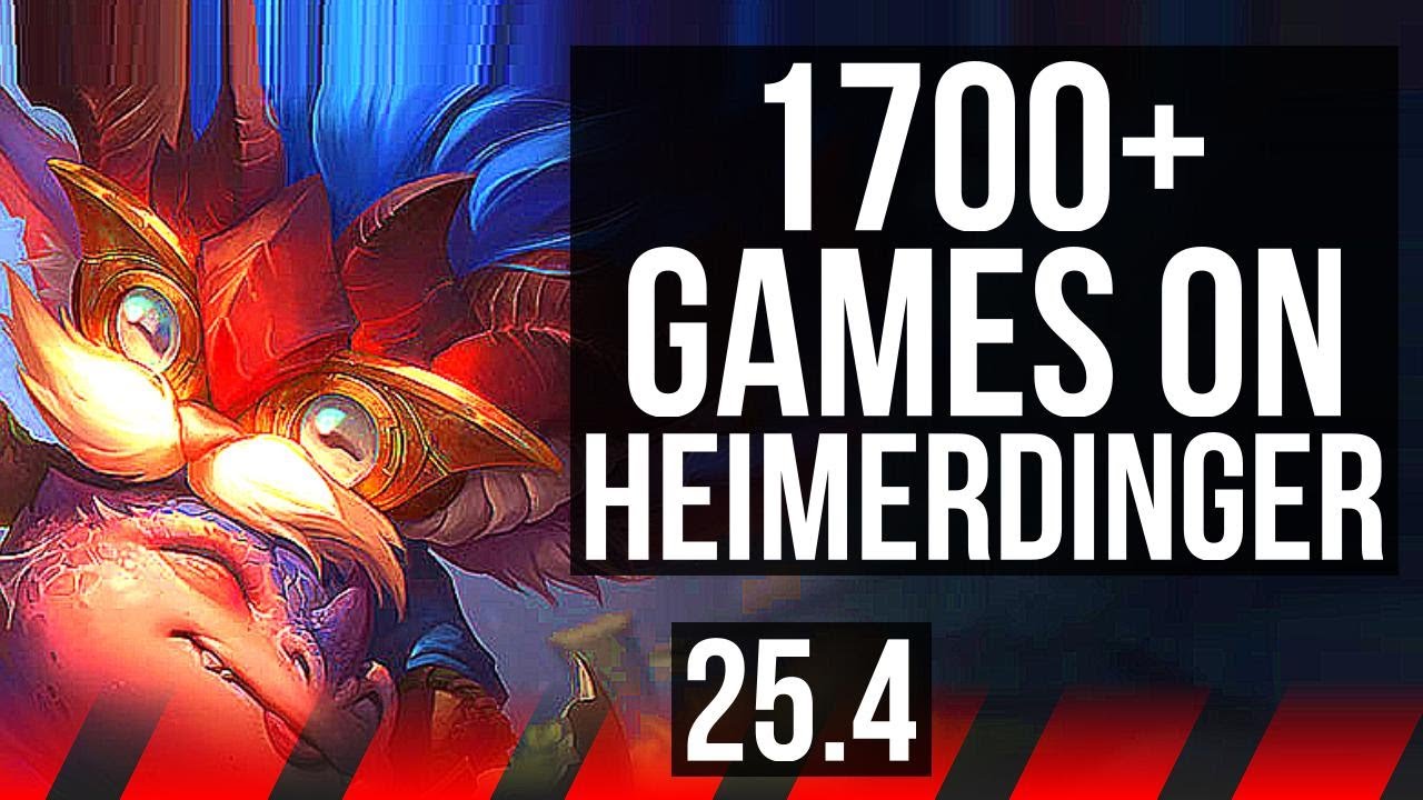 HEIMERDINGER vs GAREN (TOP) | Rank 4 Heimer, 1700+ games, Godlike | EUW Grandmaster | 25.4