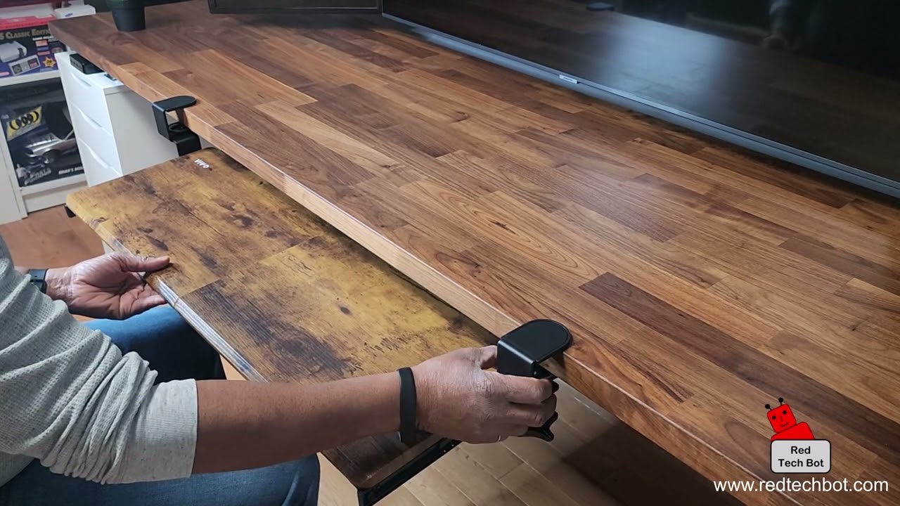 Slide Out Keyboard Tray For Home Office Desk Installation and Review