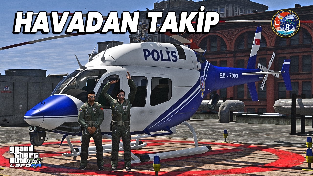 GTA 5 POLİS HELİKOPTERİ - HAVADAN TAKİP - LSPDFR