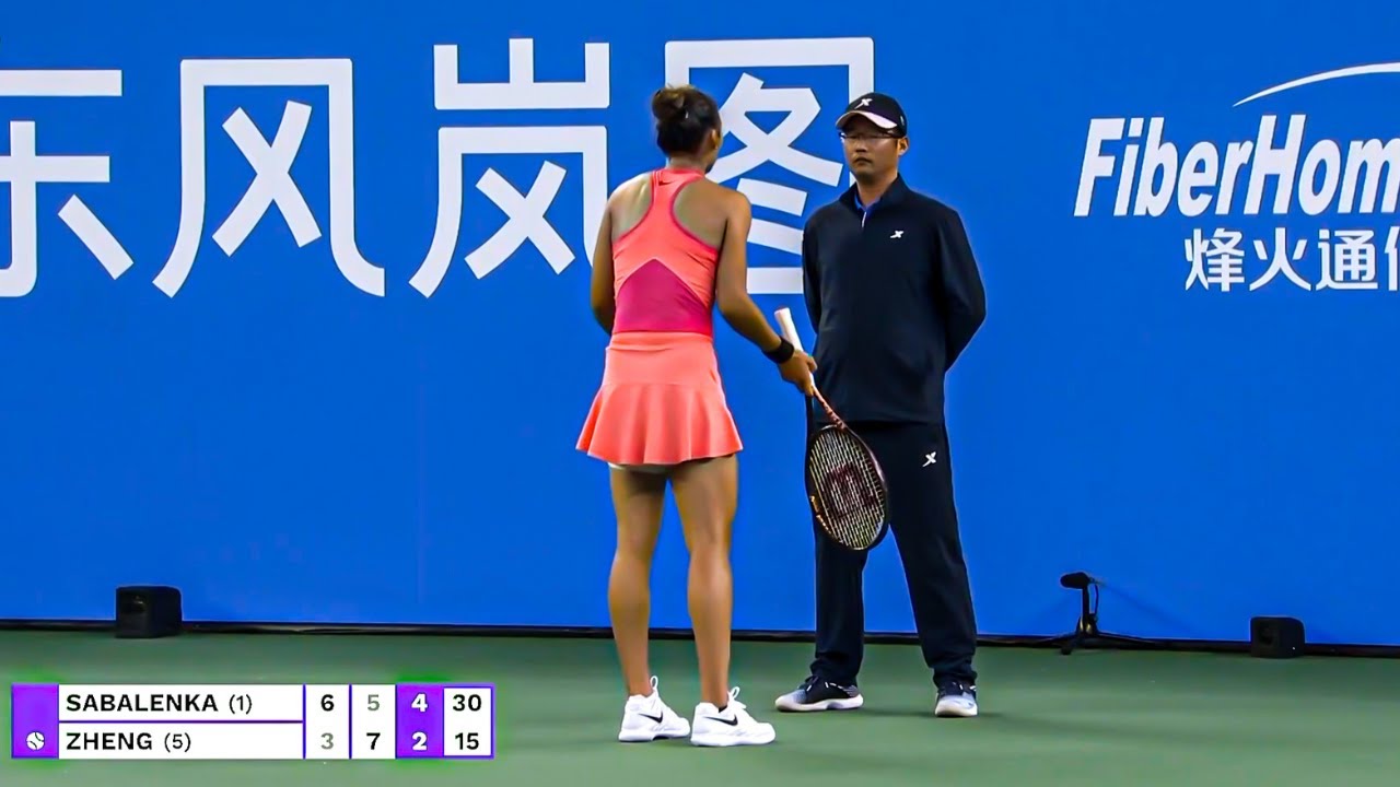 Qinwen Zheng Shouts In Line Judges Face During Wuhan Final Lose To Sabalenka
