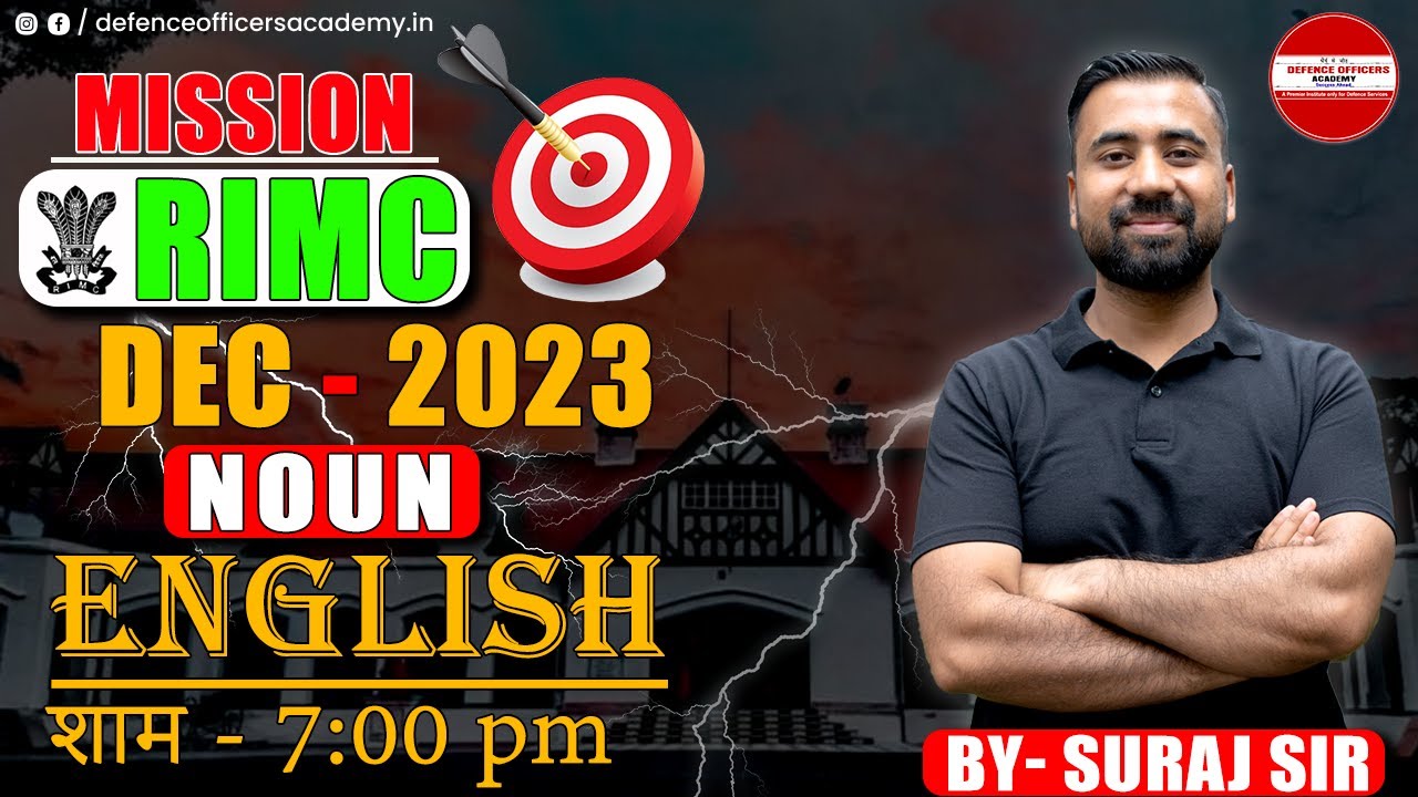 NOUN - ENGLISH BY - SURAJ SIR | MISSION RIMC DEC 2023 | LIVE🔴| 