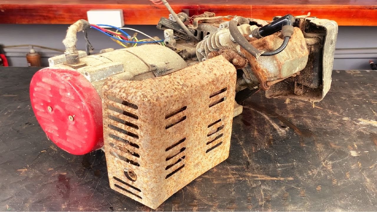 Old Rusty HUAHE Generator Made in China FULL Restoration // Repair and ...