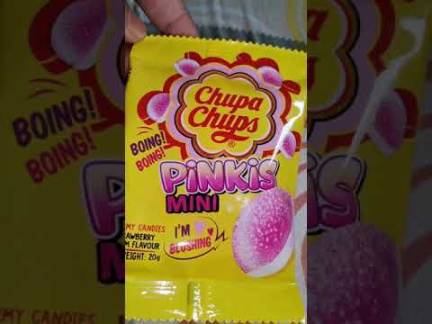 CHUPA CHUPS PINKIS MINI || STRAWBERRY CREAM || GUMMY CANDIES #SHORTS