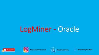 Oracle LogMiner in 4 steps | Integration | logmnr_contents | Tamil | DBA