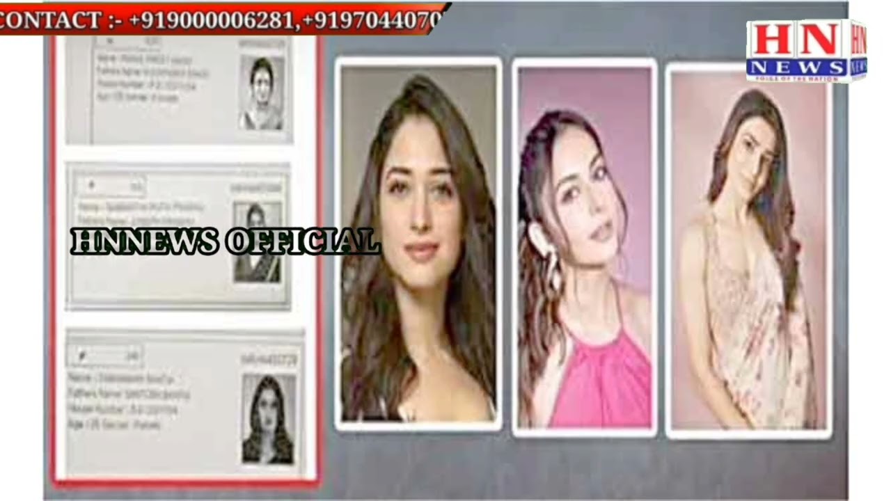Fake voter ID cards of film actress go viral on social media Tamanna,Samanta,Rukul preet singh