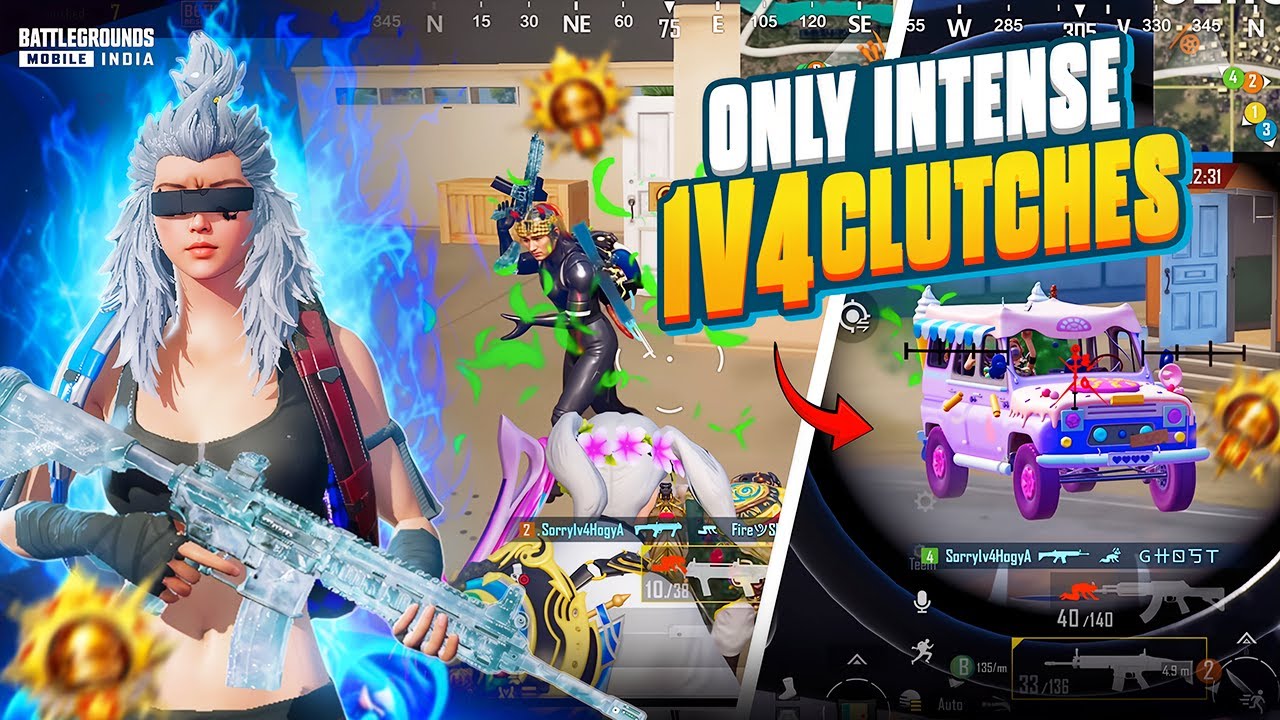 ONLY FASTEST 1v4 CLUTCHES 🔥 Intense Solo vs Squad Clutches In Conqueror ...