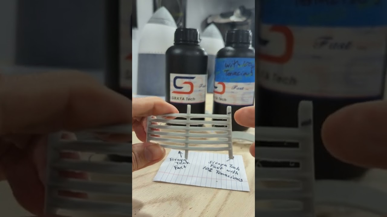 Siraya Tech Fast comparison with 10% Tenacious.