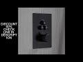 Solid Brass Valve Concealed Thermostat Trim With Two or Three Function Control Matt Black Thermostat