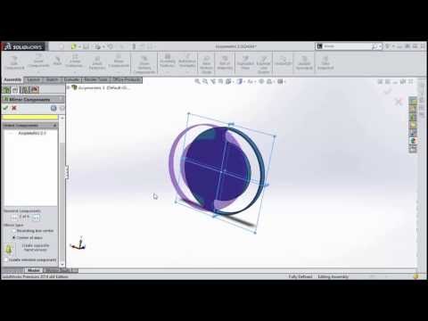 SolidWorks 2014 Tutorial - Mirror Components about the Bounding Box for Precise Positioning