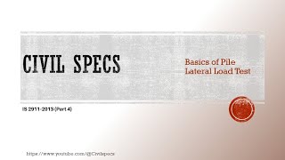 Pile Lateral load test