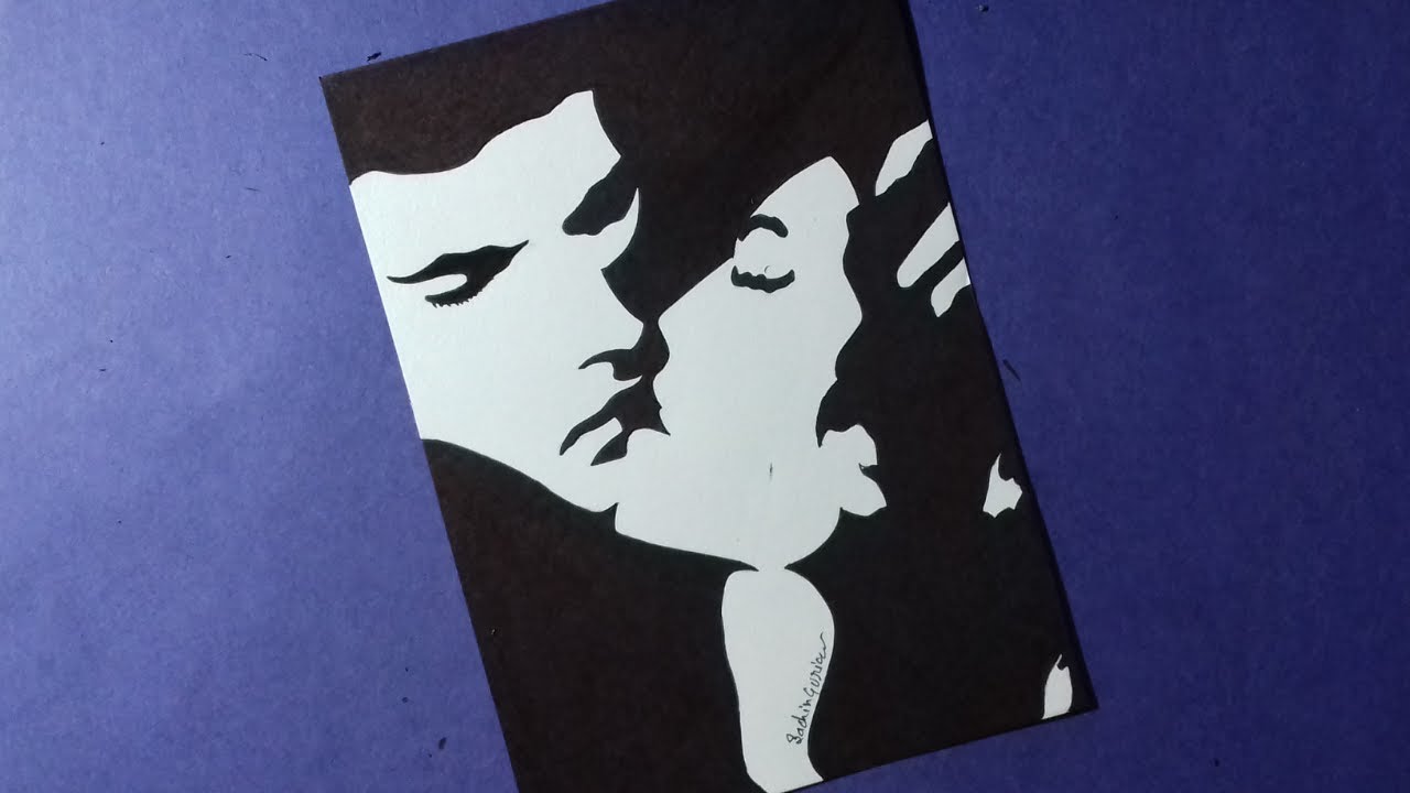 couple black and white easy drawing sachin guria easy art YouTube