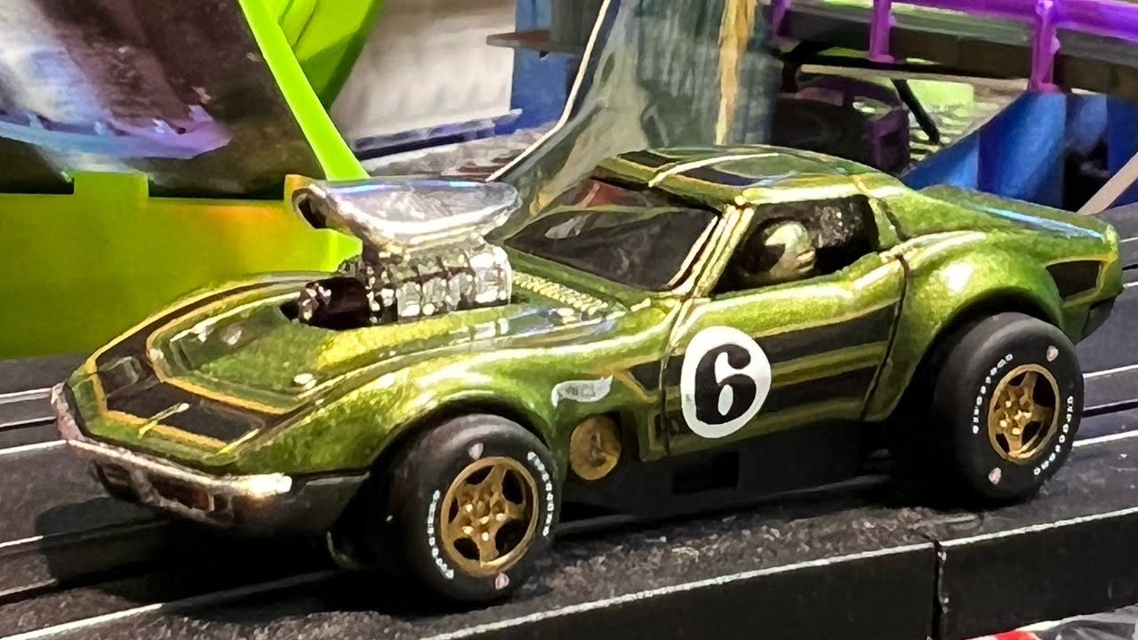 CalefNoise EXOTIX 1968 Gas Monkey Corvette Gasser Hot Wheels Slot Car
