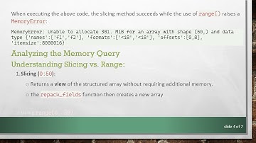 Understanding repack_fields in Numpy: Memory Allocation Issues with Range vs. Slicing