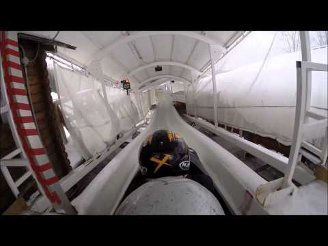 Bobsledding at 60+mph!! GoPro Head Cam! Lake Placid Olympic Sports Complex, NY.