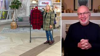 Denim & Co. Plaid Print Sherpa Lined Fleece Zip & Snap Front Coat on QVC