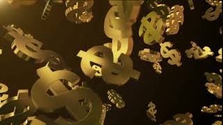 Dollar Symbols Falling Down Free video Background Loop   VJ Loops for Background