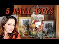 5 DIYs for Fall! Using Dollar Tree, Hobby Lobby, Michaels, Thrifted and Recycled items!