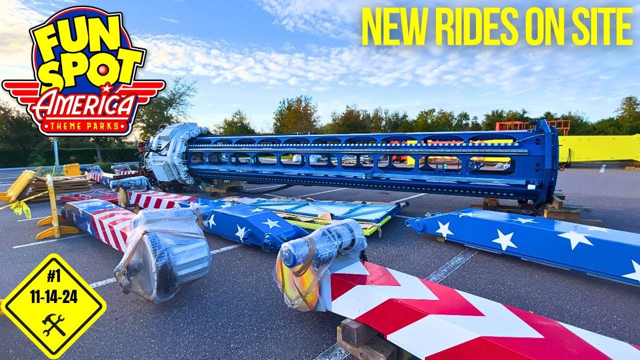 NEW RIDES are on site! | Fun Spot Orlando Update - YouTube