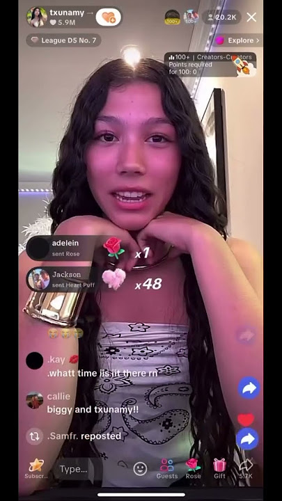 txunamy talking abt her crush !! is it biggy or brooks ? im rooting for brooks 😛💞
