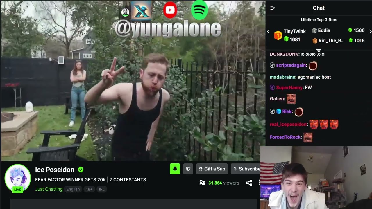 Yung Alone Reacts To DTAN Puking on Fear Factor (Kick Live Clip)