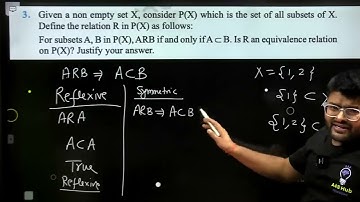 3.Given a non empty set X, consider P(x) consider P(X) which is the set of all subsets of X