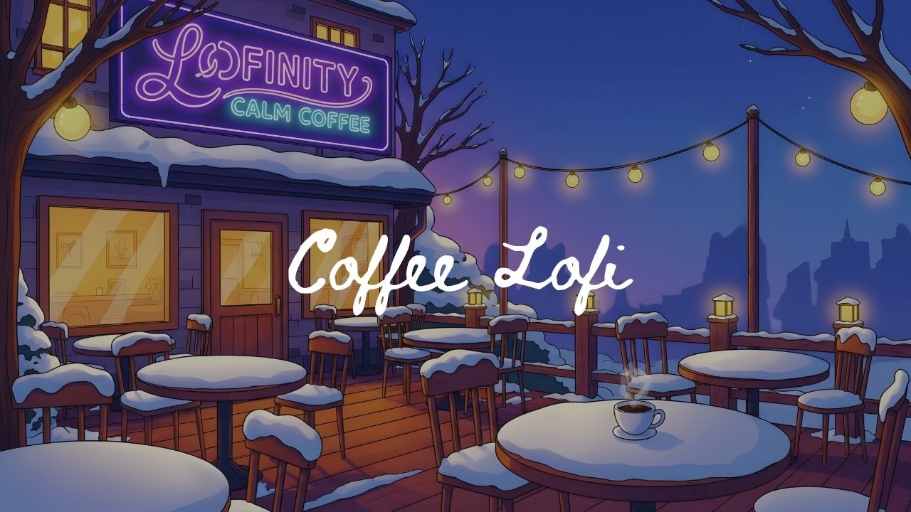 Snowy Night Coffee Shop ☕ Lofi Music for Study, Work & Deep Focus