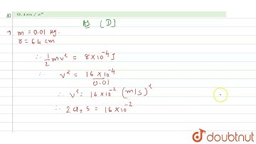A particle of mass 10 g moves along a circle of radius 6.4 cm with |Class 11 PHYSICS | Doubtnut