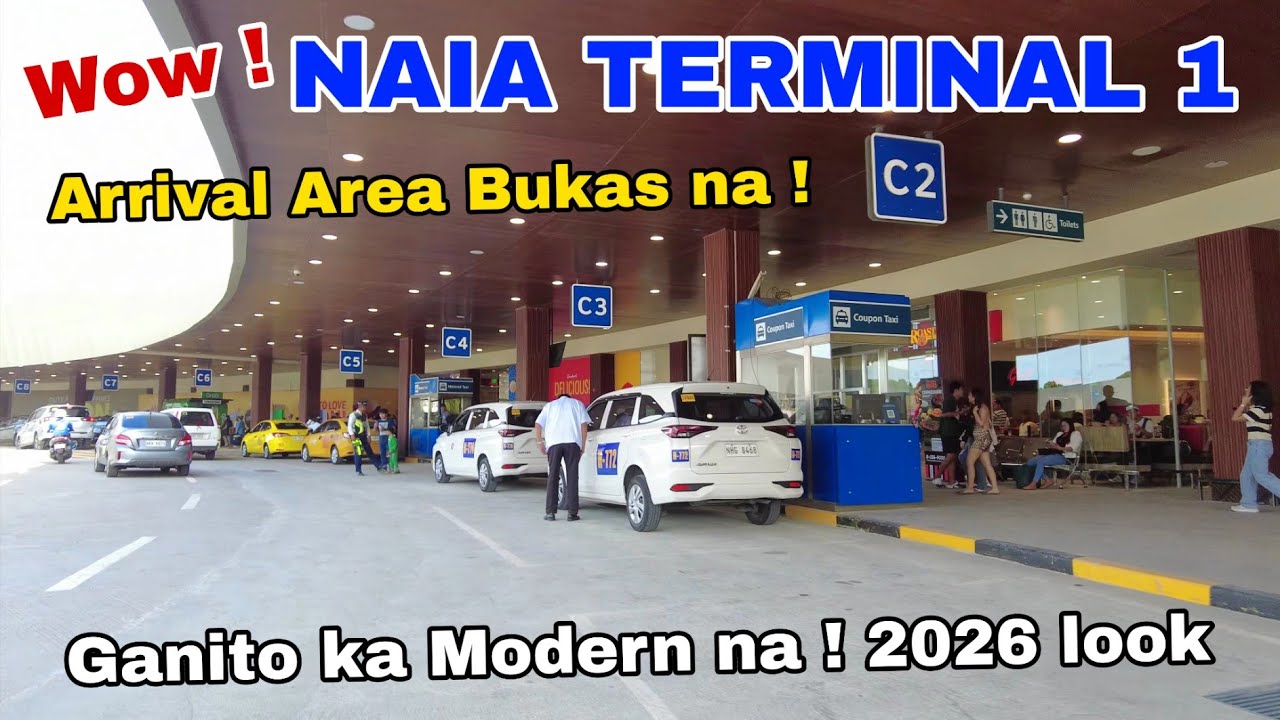 New look ng NAIA Terminal 1 Arrival may mga restaurant na ! Bukas na Ninoy Aquino Ave 2026 !