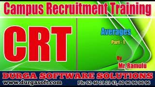 ampus Recruitment Training (CRT) |Aptitude| Averages Part -1  by Ramulu screenshot 5