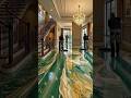 Luxury Green Marble Epoxy Flooring/Dream Luxry Living Room Design ✨#epoxy #epoxyfloor#interiordesign