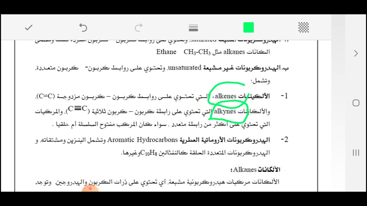 Alkanes الالكانات