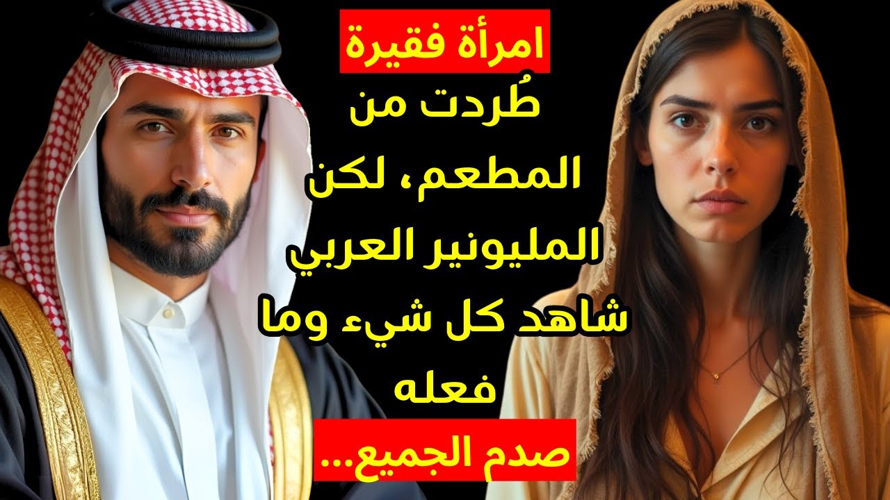 امرأة فقيرة طُردت من المطعم، لكن المليونير العربي شاهد كل شيء وما فعله صدم الجميع...