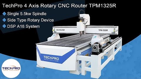 TechPro Cnc Router Machine Rotary Axis Working Video(2)